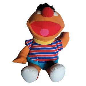 1996 Tyco Tickle Me Ernie Vtg Plush Doll Shakes Talks Giggles 9" Sesame Street